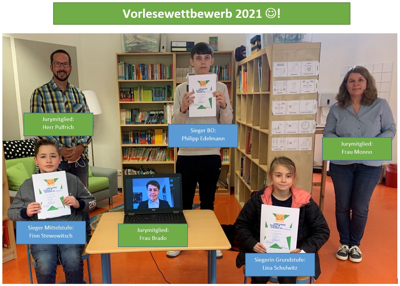 Lina, Finn und Philipp lesen in ihren Stufen am besten – Vorlesewettbewerb an der Schule am Budenberg Lina, Finn und Philipp lesen in ihren Stufen am besten – Vorlesewettbewerb an der Schule am Budenberg